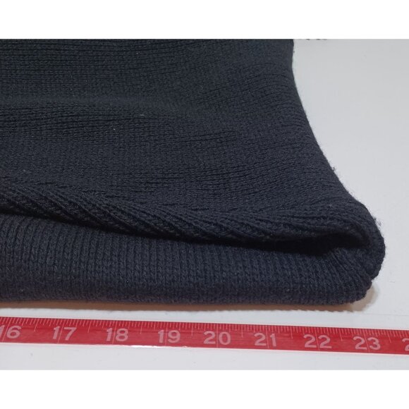 VTG 95 Side Effects Wool Angora Long Cardigan Womens M Black Fringe Hem Witchy - Picture 6 of 7